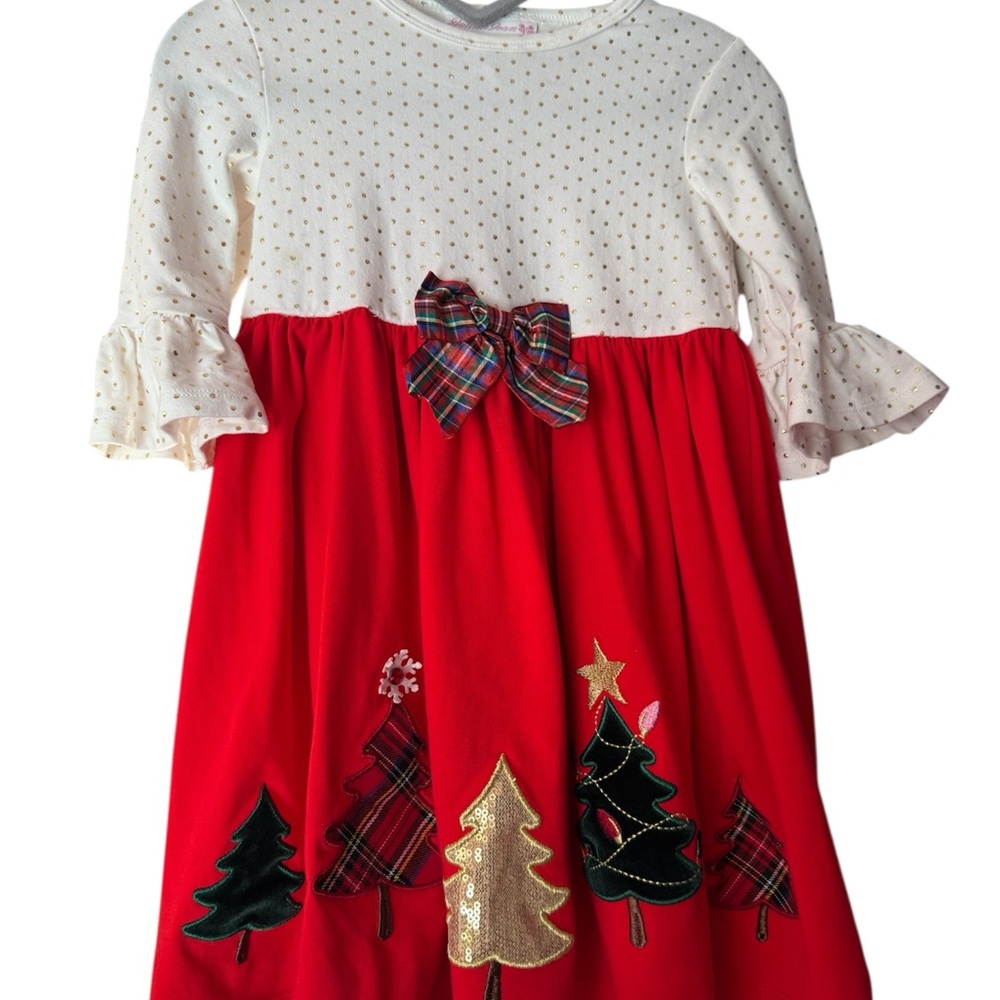 Bonnie Jean Red and White Holiday Dress